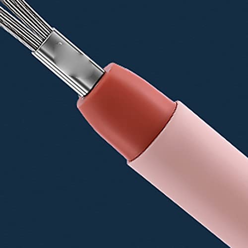 Batidor de cocina for el hogar con alambre acero inoxidable y mangos antideslizantes, gancho for colgar (azul)(Pink)