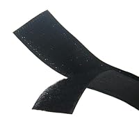 Schwarzes Klettband-Set zum Aufnähen mit nicht klebender Rückseite aus Nylongewebe, 5 cm - 1 m