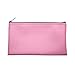 Zipper Bag Leatherette, Check Wallet 11 x 6 Inch (Pink)