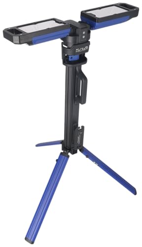 Double lampe LED pliable 5000 lm, avec trépied, deux couleurs de lumière, alimentation secteur et batterie, choix de la température de couleur, pliage rapide, indicateur de charge, portée de la