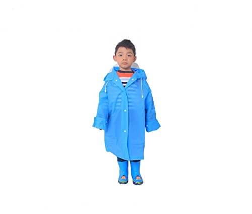 Preisvergleich Produktbild Sunmoch 3-in-1 Multifunktionales Wiederverwendbar Regenponcho Eva Wasserdicht Atmungsaktiv Regenkleidung Kinder für Wandern MotoradFahrradDeckePicknicks (Blau, XL)