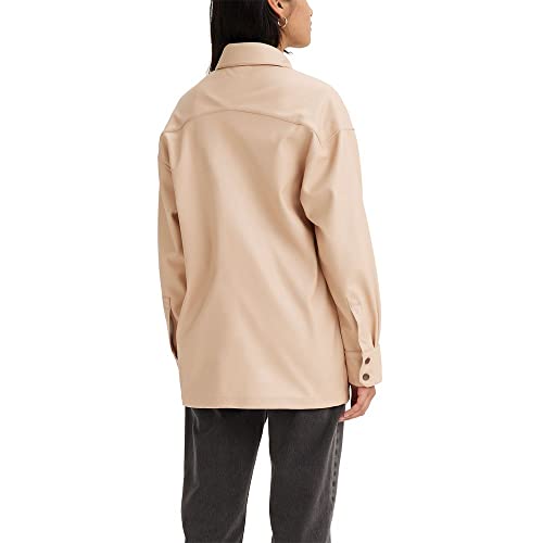 Levi's Camisa feminina de couro Gia, (Novo) Frapé, XXG
