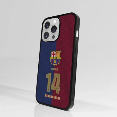 Funda iPhone 13 Pro FC Barcelona negra efecto 3D resistente 2