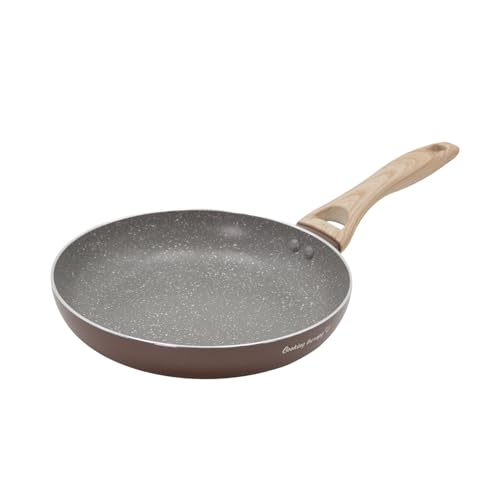KASANOVA Poêle antiadhésive Cooking Therapy, incisione marron gravée au laser, revêtement à base d'eau, compatible avec tous les types de feux, sans PFOA ni nickel (28 cm)