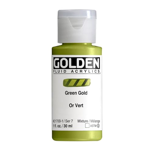Golden Fluid Acrylic Paint 1 Ounce-Green Gold