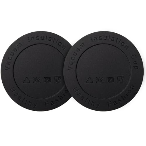 Image of Silicone Bottom Protector for YETI Rambler 64 oz Bottle, Mug (3.74 inch 95mm) | 2 Pack Anti-Slip Rubber Pad, Scratch & Noise Reducing, Rubber Bottom Protective, BPA-Free, for Tumbler & Water Bottle