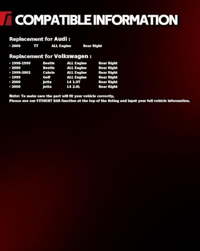 Image of Torchbeam Rear Brake Caliper Right for Volkswagen 1998-2000 Beetle, Volkswagen 1999-2002 Cabrio, Volkswagen 2000 Jetta 2.0L, Rear Right Caliper Replace # 192570