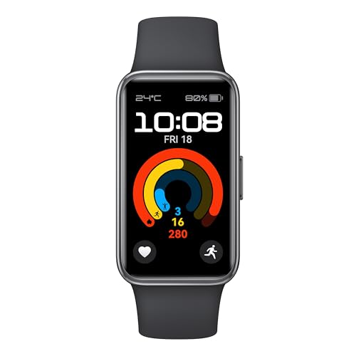 HUAWEI Band 9 スマートウォッチ フルオロエラストマー素材ベルト 高精度健康モニタリング 自動輝度調整 1....
