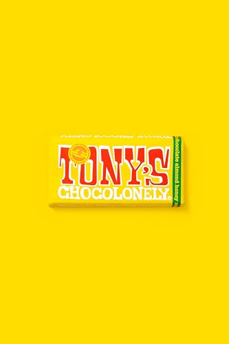Tony's Chocolonely Milk Almond Honey Nougat Chocolate Bar - 180g, Milk Chocolate, Gift, Vegetarian - Belgian Fairtrade Chocolate