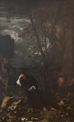 Poster Salvator Rosa Démocrite grand format 60x90cm décoration