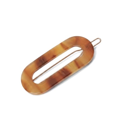 France Luxe French Mini Hair Barrette for Women, Fine Hair, Caramel Horn