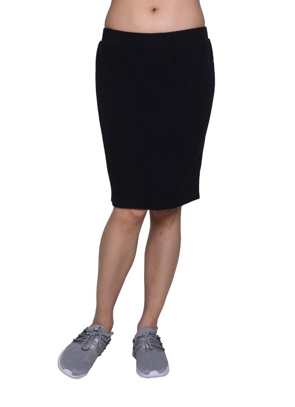 LA CERA Women's Stretch Straight Cut Skirt, Rayon, Polyester, Spandex, Brushed Jersey, Machine Wash, Tumble Dry