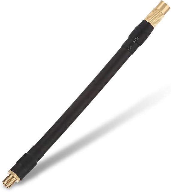 Akozon Tire Inflator Extension Hose, 6.3in Tire Inflator Extension Hose Air Pump Tube Replacement for Electric Inflator Motorcycle Automobile