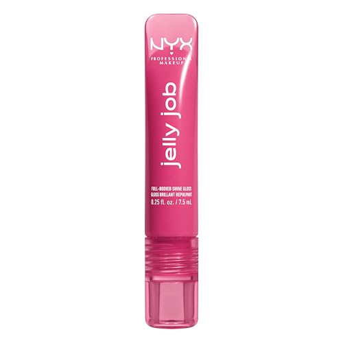 NYX PROFESSIONAL MAKEUP Jelly Job Lip Gloss, Jelly Jammin', Cool Pink | Lip Tint Gloss with Full-Bodied, Smoothing & Hyper-Glossy Shine, Hydrating Cherry Oil & Peptide Complex, Vegan & Cruelty-Free - image 9