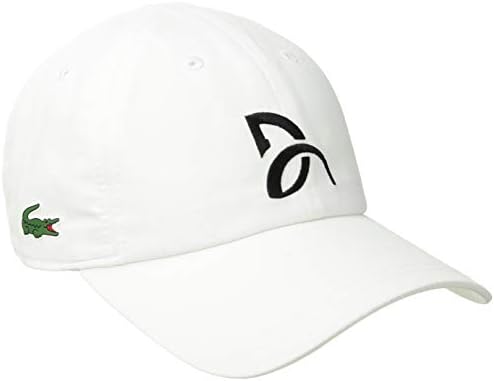 Lacoste Mens Sport Novak Microfiber Tennis Cap Cap, White, One
