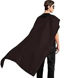 Superhero Cape Costume, Mens Womens Super Hero Costume Halloween Dress Up Party Cloak Capes