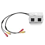 Reverse Camera For RCA Car Dual Lens White Reversing Camera RV Backup Twin Adjustable Angle Rear View Truck Backup