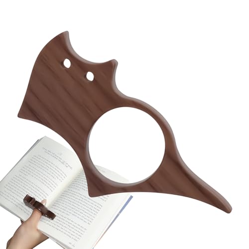 WJnflQN Bokbladshållare För Läsning - Kattmönster Bokställare Med Klämma,Trä Bärbar Klämma Bokmärke För Studier Skola