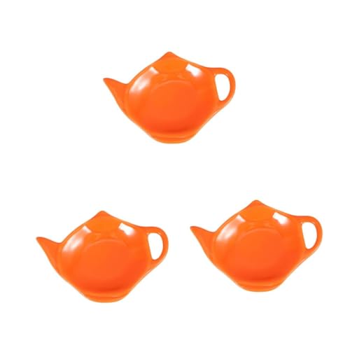 MAGICLULU 3 Piezas De Platillo De Cerámica para Bolsitas De Té Mini Bandeja para Bolsitas De Té Bote De Basura Ligero De Lujo Bote De Basura con Prensa Bolsitas De Té De Colores Cesta
