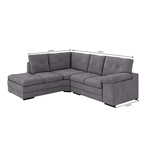 Sofá de Canto Bali Espresso Móveis Chumbo