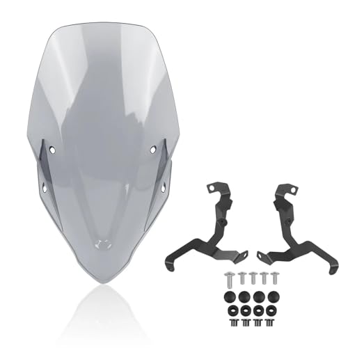 HOLOMKMGYT CB750 Hornet CB 750 2023 2024 ツーリング ウィンドシールド エアフロー ウィンドデフレクター バイザー ダブルバブル バイク用 スクリーン(Light Grey)