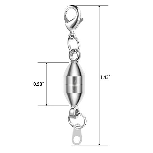 Aiskaer 4Pcs Gold And 4Pcs Silver Necklace Clasp Magnetic Jewelry Locking Clasps And Closures Bracelet Extender For Necklaces, Bracelets And Jewelry Making #TOP1