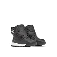 Sorel Boy's Unisex Kids Whitney 2 Plus Bootie WP Fashion Boot, Black/Sea Salt, 11.5 UK Child