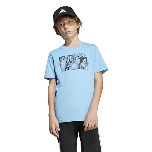 Adidas Unisex Youth Kid's Messi T-Shirt, Semi Blue Burst, X-Large