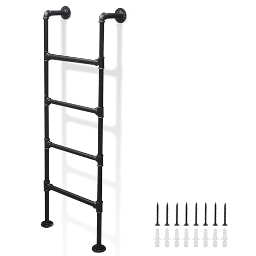 Escalera de hierro resistente para camas altas con diseño recto moderno 2