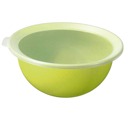 Rotho Caruba Bol 1,8l avec couvercle, Plastique (PP) sans BPA, verte/transparente, 1.8l (24.2 x 22.8 x 10.9 cm)