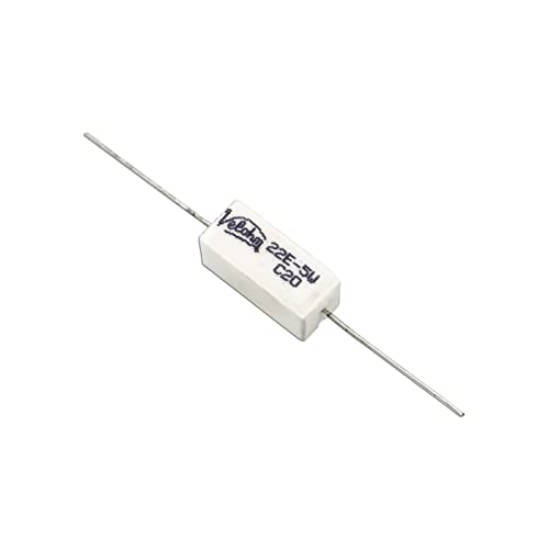 Image of Electronic Spices 22 Ohm (Ω) 5 Watt Ceramic Cement Power Resistor (Pack of 5pcs)