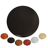 Large Wooden Lazy Susan 30' Rotating Table Top Dining Turntable, Round Serving Plate Decor Silent Smooth SpinBy Hand Easy to Clean(Black,30in)