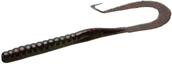 Zoom Magnum II Worm-Pack of 20 Black Red Glitter, 9-Inch