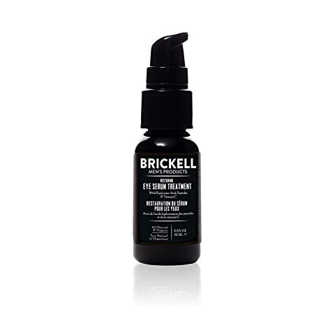 Brickell Men's Dark Circle Under Eye Treatment Serum For Men, Natural and Organic Eye Gel to Firm Men's Wrinkles, Reduce Dark Bags Under Eyes, and Promote Youthful Skin, 0.65 Ounce, Unscented Cover