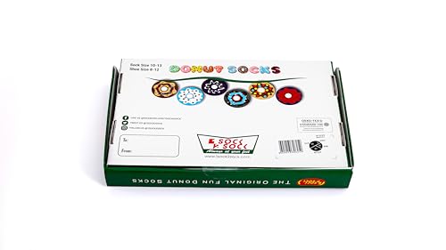 1SOCK2SOCK Donut Socks, Men's Crew Socks Size 8-12, Multipacks, Soft and Thin Novelty Socks, Fun Designs4