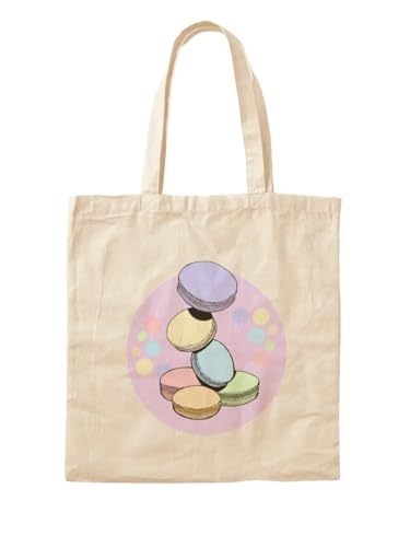 Sac fourre-tout Yummy Macarons idéal pour le shopping et la plage