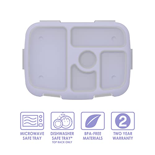 Bentgo® Kids Prints Tray With Transparent Cover - Reusable, Bpa-Free, 5-Compartment Meal Prep Container With Built-In Portion Control For Healthy Meals At Home & On The Go (Carousel Unicorns) #TOP2