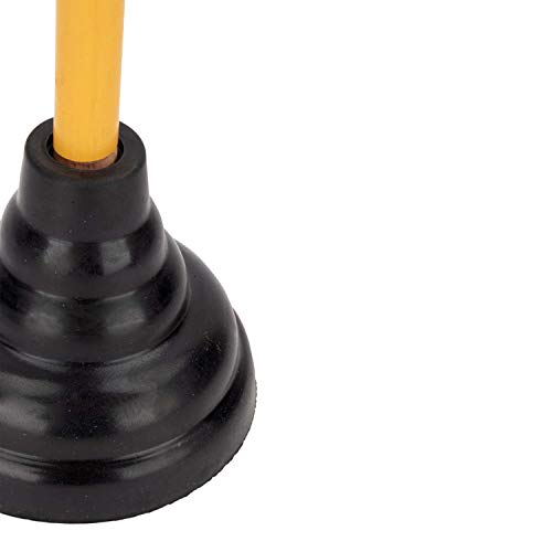 Image of LDR 512 3410 Power Deluxe High Force Cup Ribbed Toilet Plunger, 1 Count (Pack of 1), Black