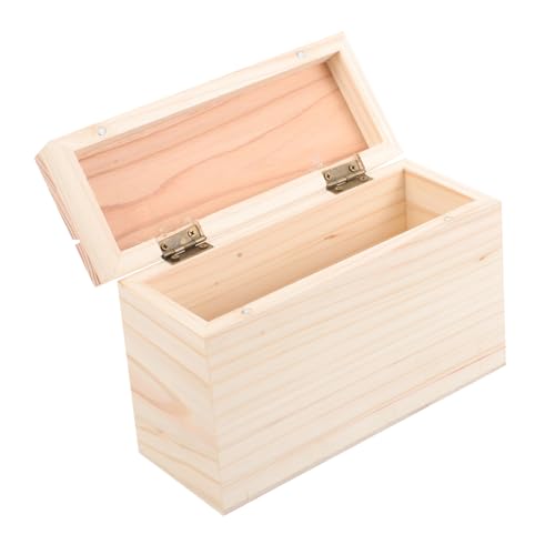 GRIRIW Recipe Card Box Rustic Storage Organizer for Recipes and Kitchen Cards Wood Material Housewarming Compact Design