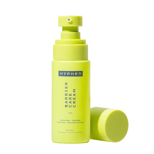 Hyphen Barrier Care Face Cream for Oily & Combination Skin | Lightweight Face Moisturizer With Ceramides & Peptides That Strengthens Skin Barrier & Deeply Hydrates | For Men & Women | 50ml