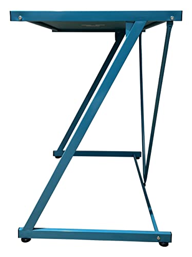 Urban Shop Z-Shaped Student Desk, Aqua #TOP2