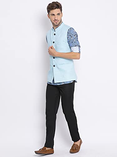 Image of hangup Men 3Pc Kurta Waistcoat Trouser