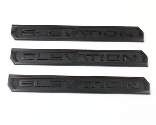 Image of 3PC Gloss Black Door Rear Elevation Emblems Compatible with 2019-2024 Sierra 1500 2021-2022 Canyon