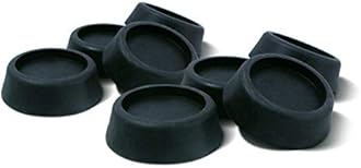 Ideaworks Washing Machine - Anti Vibration Pads - No noisier, Walking washers - Set of 8, Black