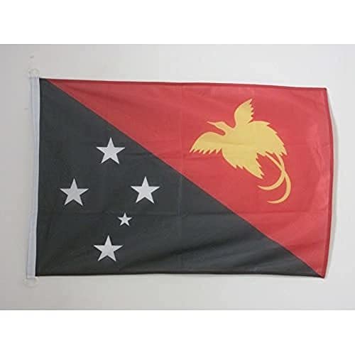 AZ FLAG, Papua New Guinea Flag, 2x3 Ft, For Outdoor, Papuan Banner Knitted Polyester with Two Plastic Rings, Fade Resistant
