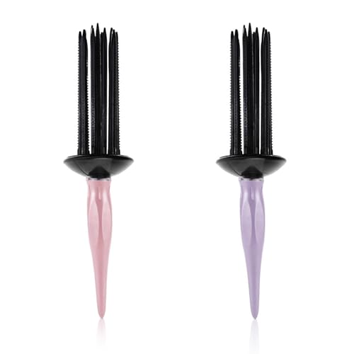 WJUAN Lockenkamm 2 Stück, Umweltfreundliche Curly Hair Brush aus Harz, Antistatisch, Langes Zahndesign, Flauschige Definierte Curly Hair, Geeignet für Zuhause, Friseurladen (26 x 6,5 cm)