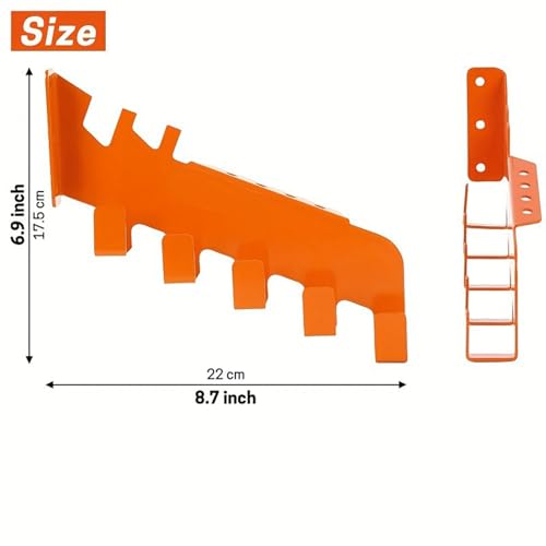 Soporte para cadena de motosierra, exhibición resistente con 5 ganchos, cadena de motosierra, almacenamiento de pared, para afilar archivos, jardinería, cobertizo, sótano, estudio, taller, colgador de - imagen 6
