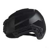 KBFLWBF Taktischer ABS Airsoft-Helm mit Seitenschienen BK