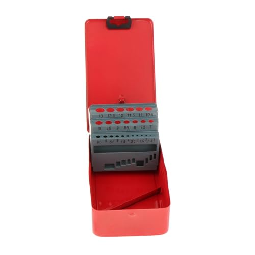 Milageto Mallette de Rangement pour Forets Hélicoïdaux, en Métal, Portable, Pratique, Robuste, Porte-Foret Vide, Boîte d'Indexation de Forets, 25 Emplacements