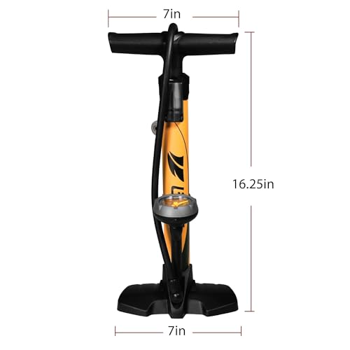 BV Bicycle Pump Durable Bike Floor Pump 17/24 inch Smart